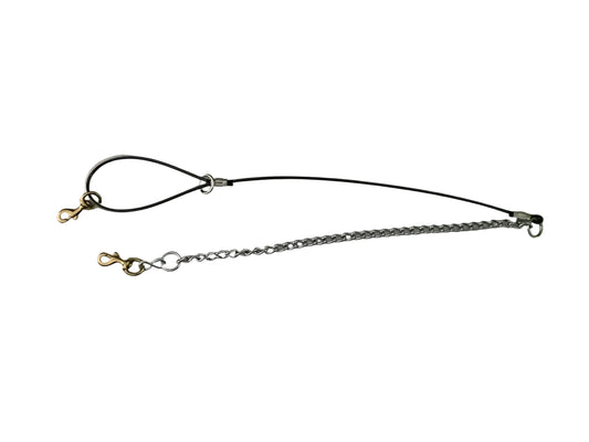 Cable lead with o-ring, chain & 2 snaps